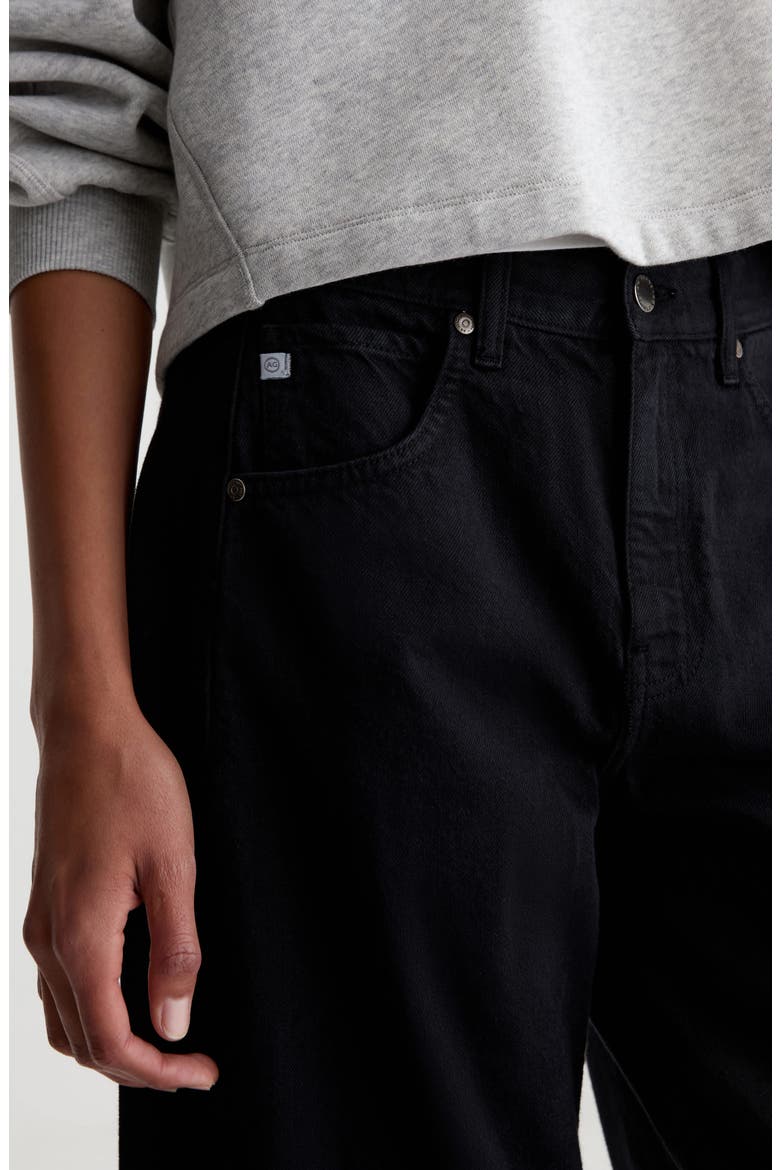 Hattie High Waist Crop Wide Leg Jeans, Alternate, color, SUPER BLACK