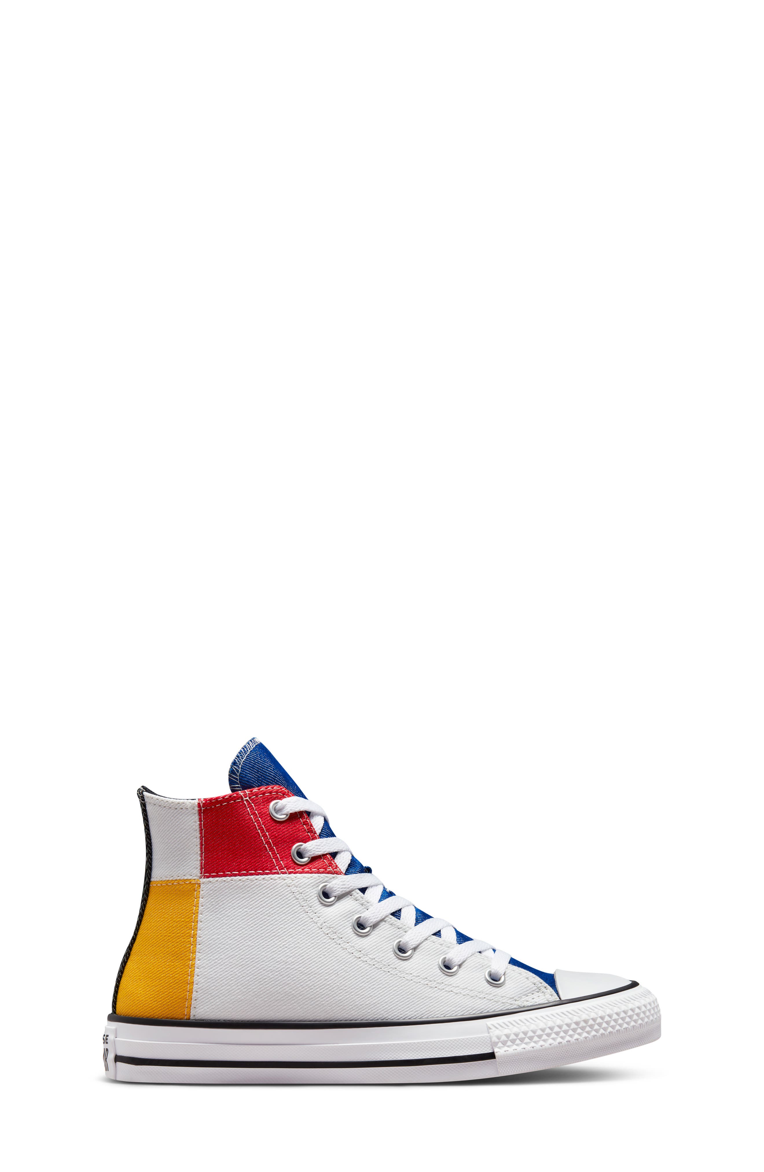 Converse Kids' Chuck Taylor<sup>®</sup> All Star<sup>®</sup> Colorblock High Top Sneaker, Alternate, color, 