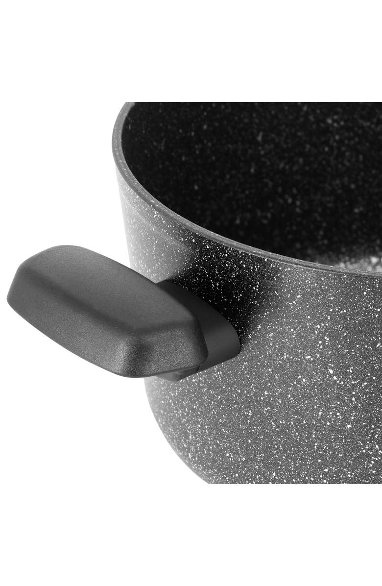 Korkmaz Ornella Non Stick 11 Inch 8 Liter Casserole with Lid, Alternate, color, Black