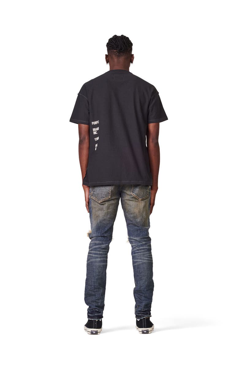 PURPLE BRAND PURPLE Knee Blowout Slim Jeans, Alternate, color,