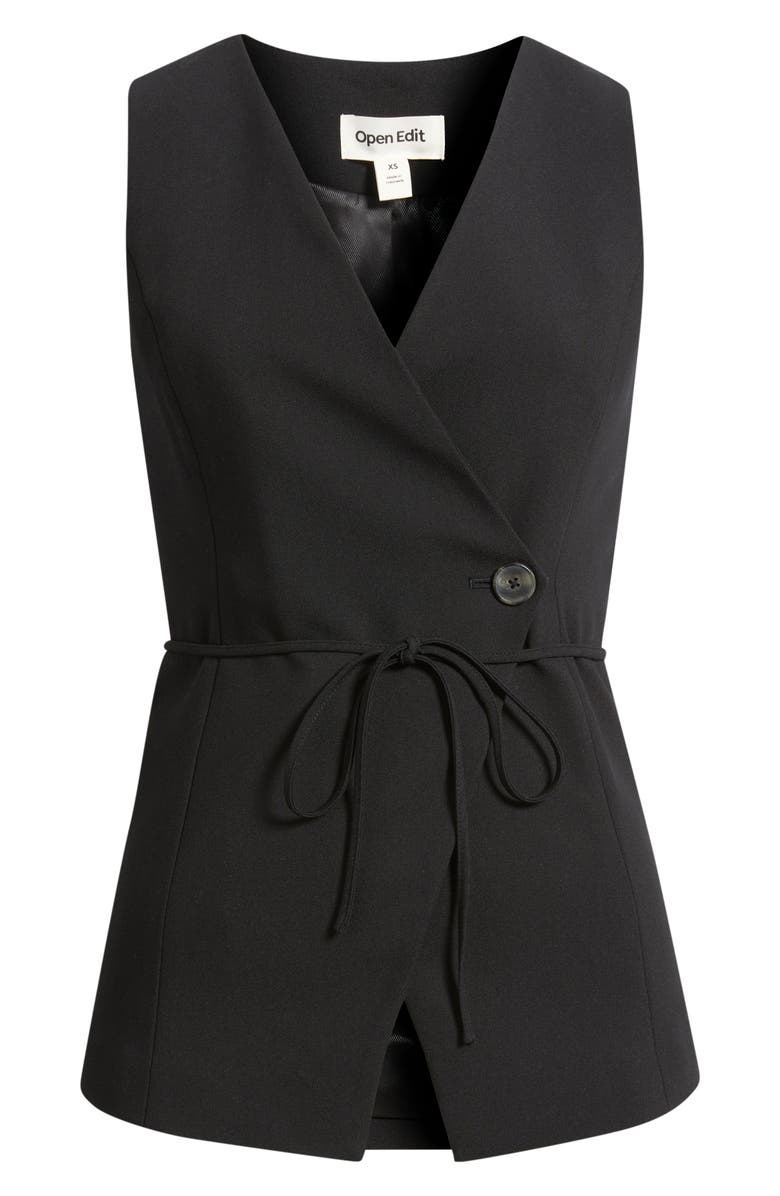 Open Edit The Icon Asymmetric Vest, Main, color, Black