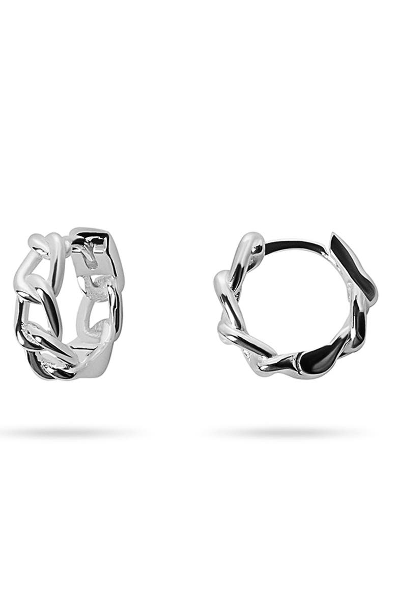 The M Jewelers The Tiny Curb Link Hoop Earrings, Main, color,