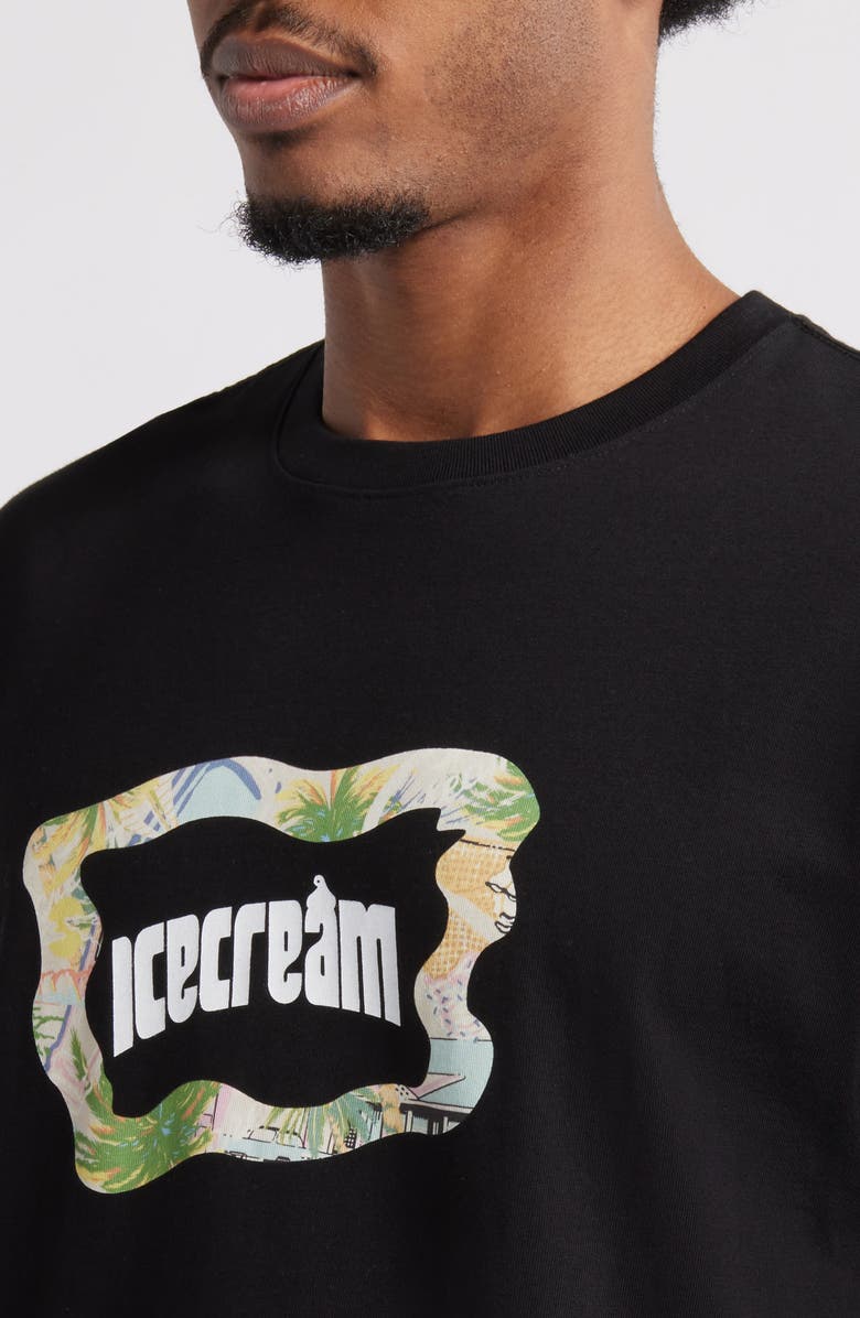 ICECREAM Logo Graphic T-Shirt, Alternate, color, Black