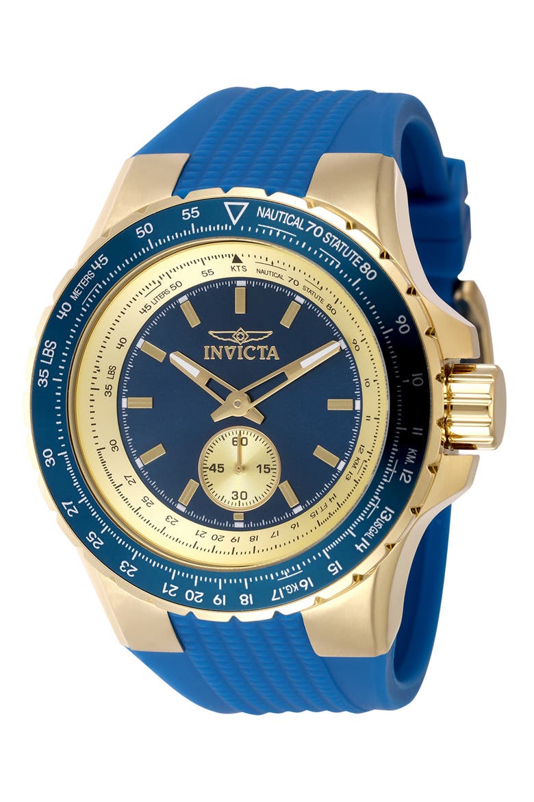 49307 Aviator Watch, Main, color, BLUE/GOLD