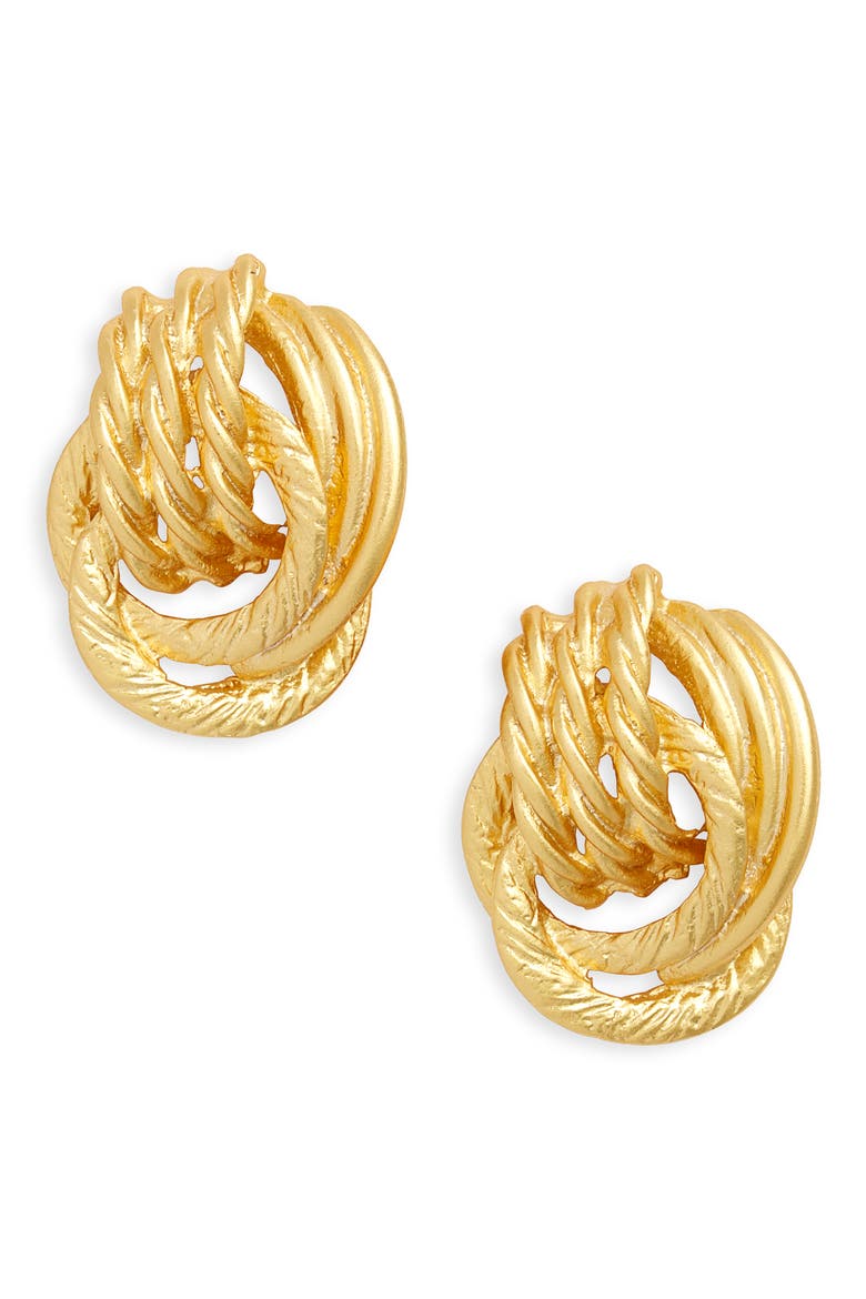 Hoop Drop Earrings, Main, color, GOLD