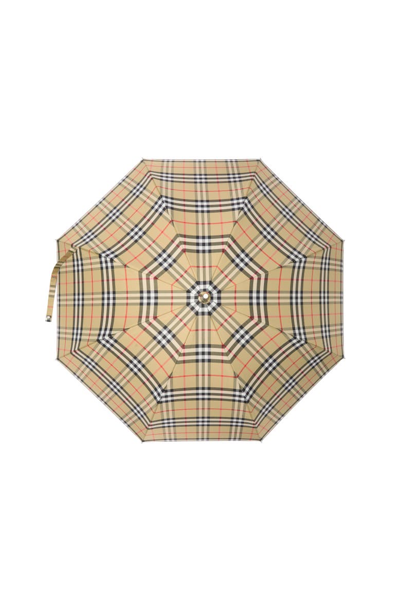 Check Walking Umbrella, Alternate, color, Sand beige