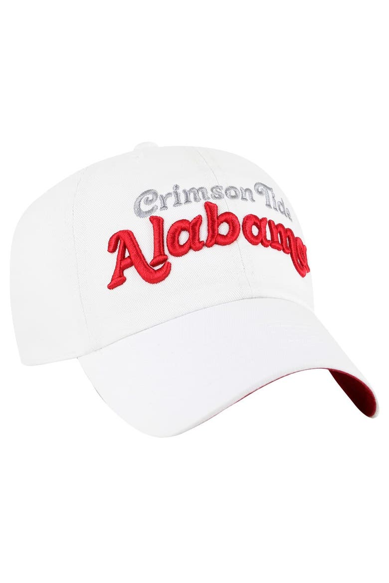Women's '47 White Alabama Crimson Tide Pensacola Clean Up Adjustable Hat, Alternate, color, White