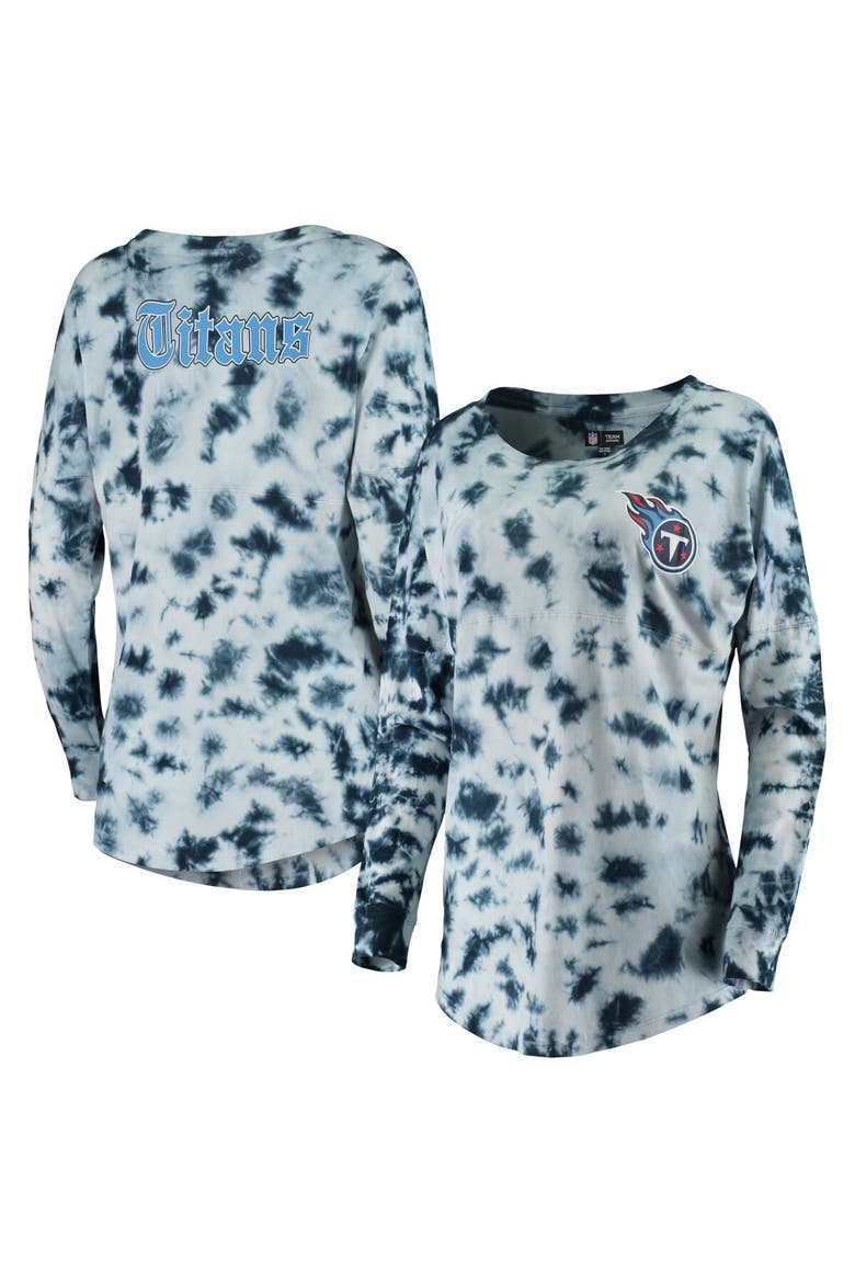 Women's New Era Navy Tennessee Titans Tie-Dye Long Sleeve T-Shirt, Main, color, Navy