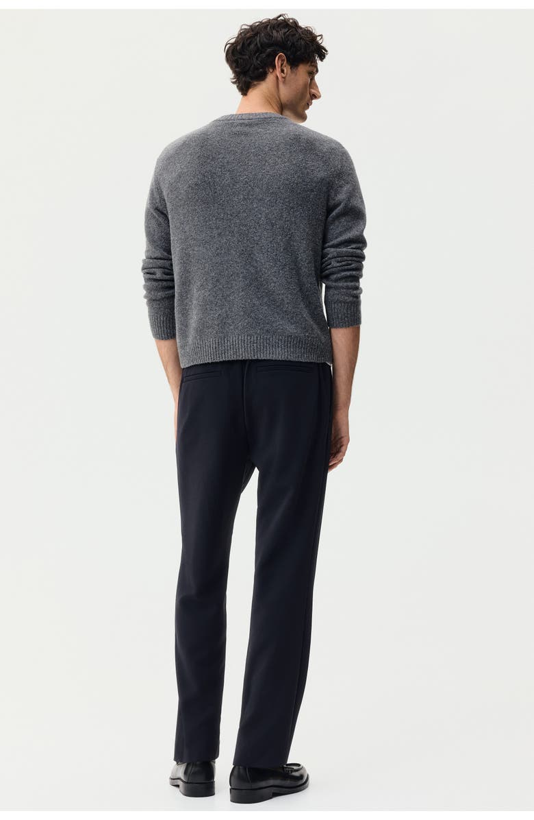 H&M Slim Fit Tailored Trousers, Alternate, color, Navy Blue
