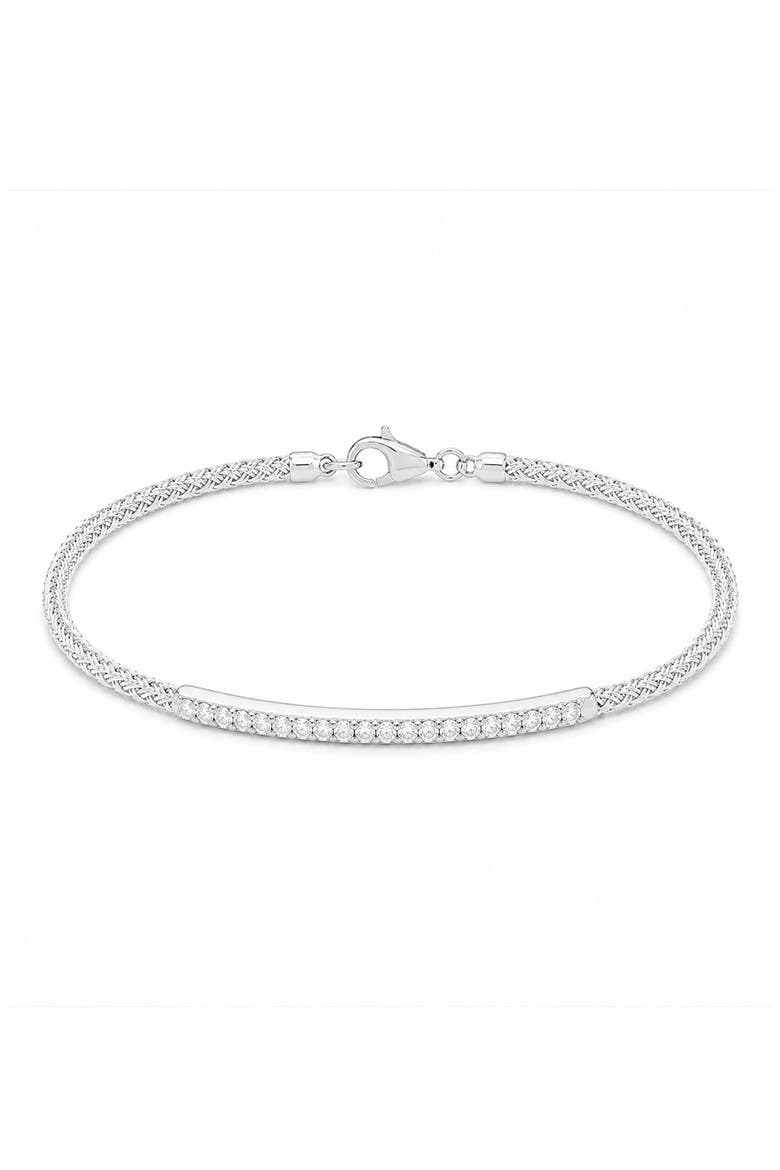 Mesh Bangle Bracelet, Main, color, WHITE