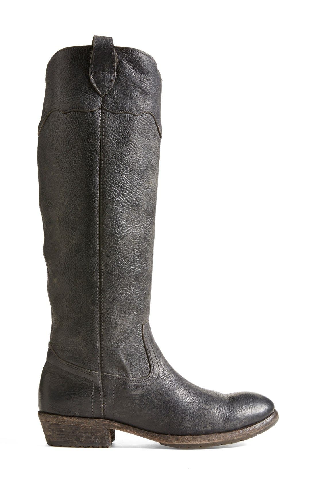 'Carson Lug' Boot, Alternate, color, BLACK
