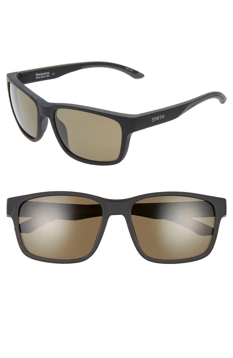 Smith Basecamp 58mm ChromaPop<sup>™</sup> Polarized Sunglasses, Main, color, Matte Black