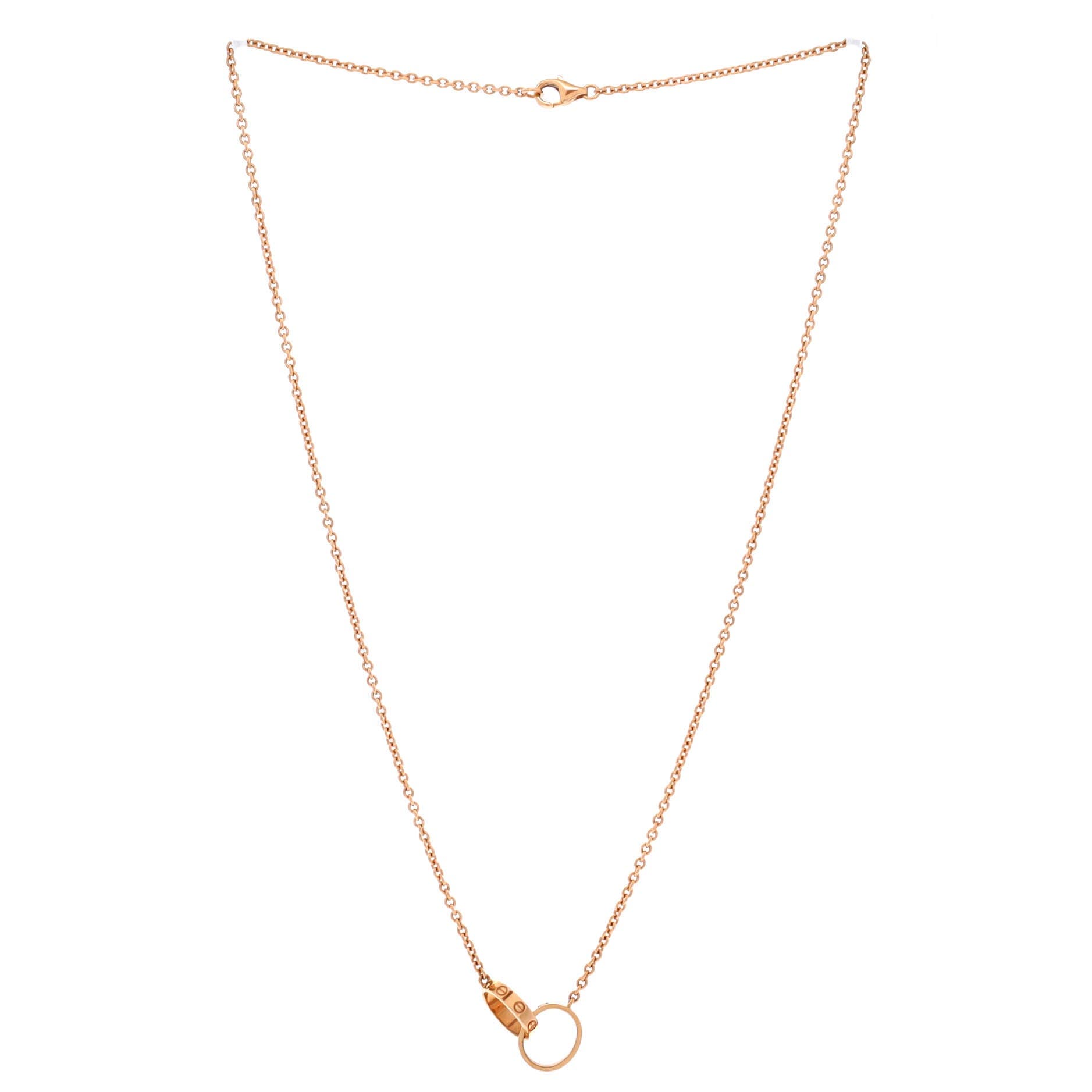 Love Interlocking Necklace 18K Rose Gold, Alternate, color, Metallic Gold