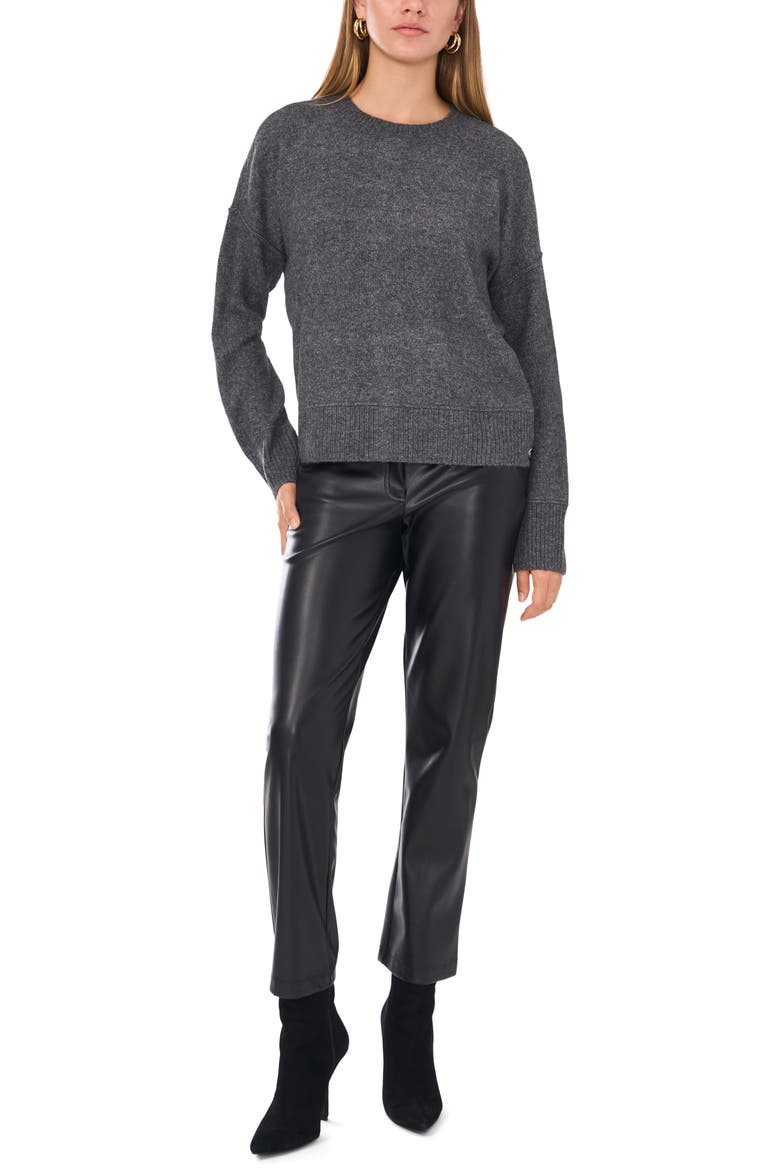 Three Button Crewneck Sweater, Alternate, color, MEDIUM HEATHER GREY