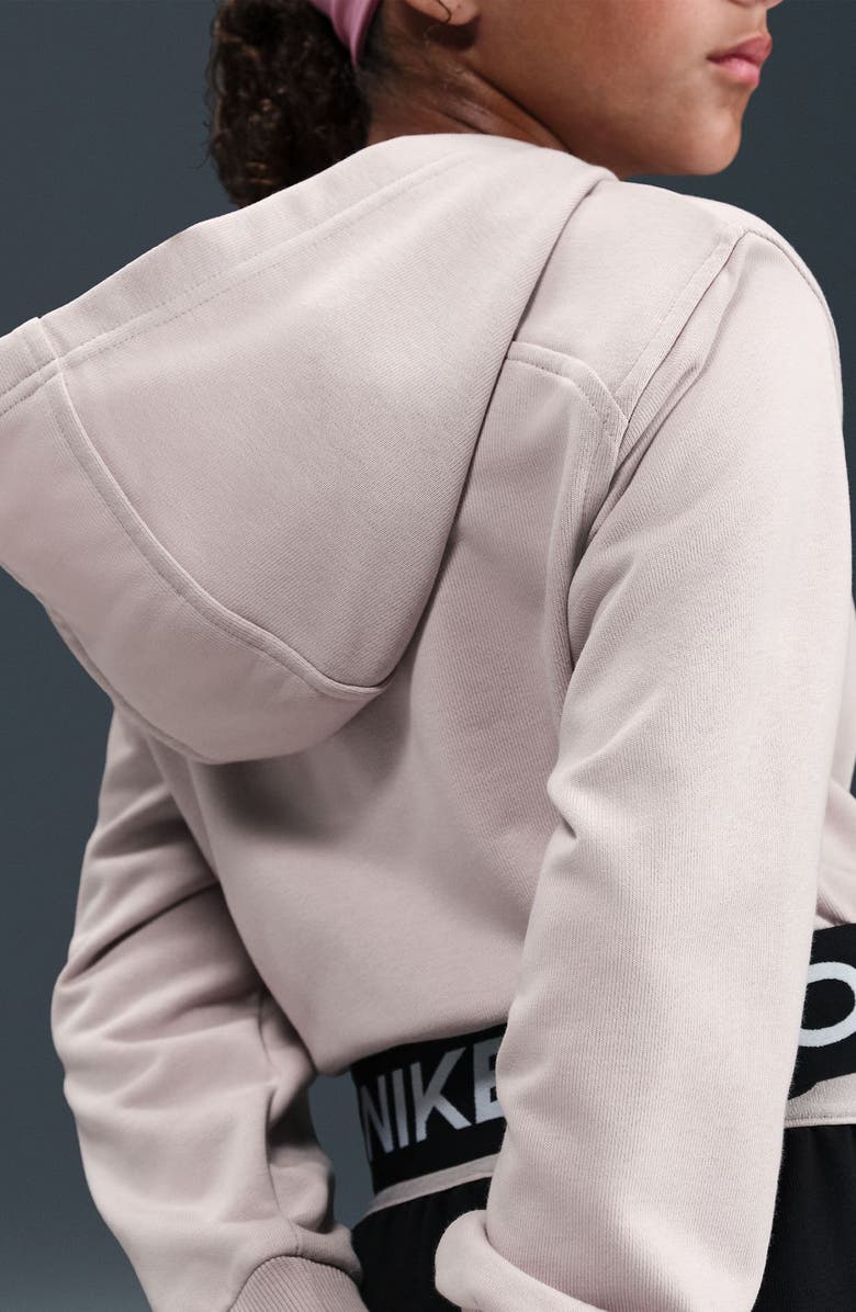 Nike Kids' Dri-FIT Zip-Front Hoodie, Alternate, color, Platinum Violet/ Violet/ White