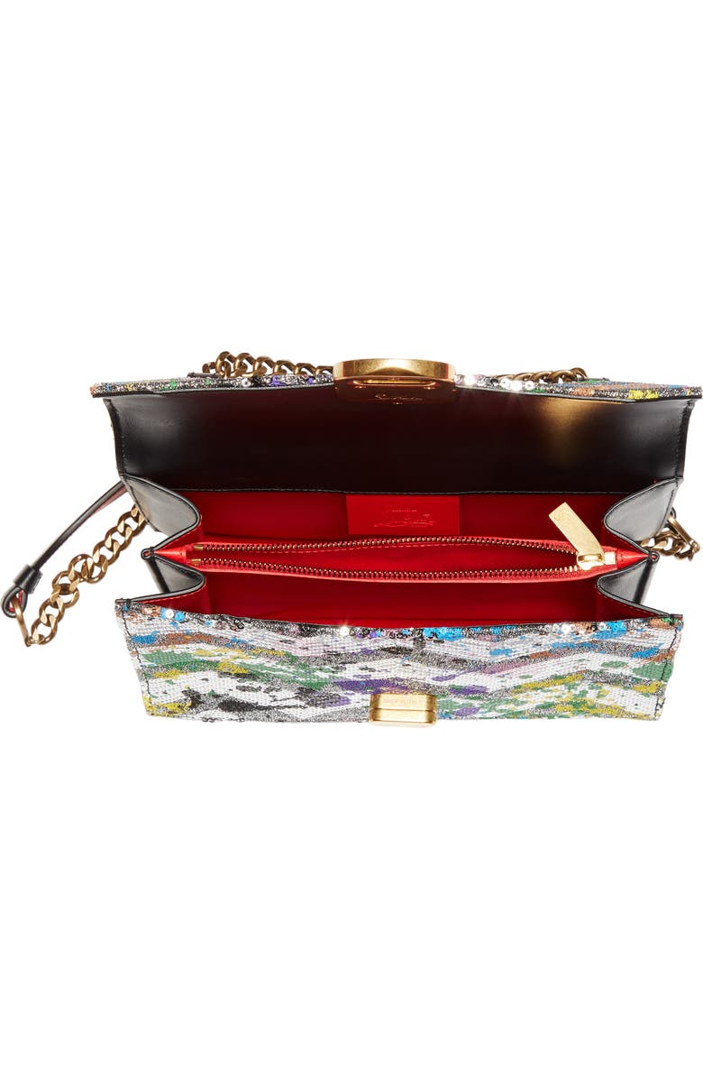 Christian Louboutin Small Elisa Splatter Sequin Leather Crossbody Bag, Alternate, color,