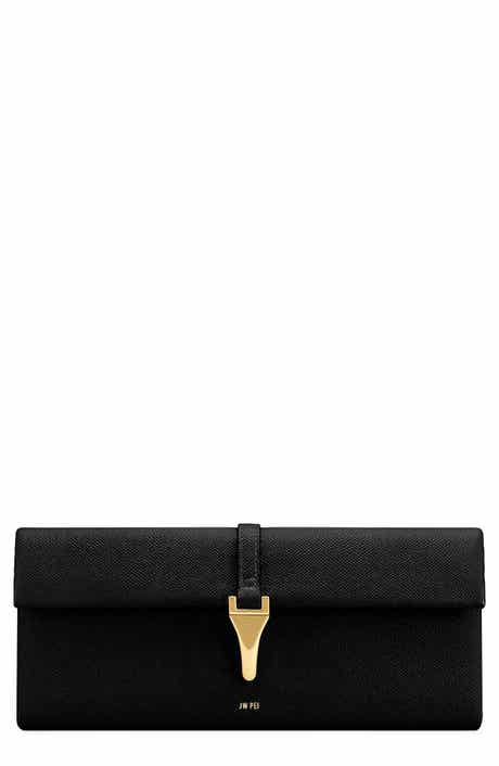Zaria Pebbled Faux Leather Clutch