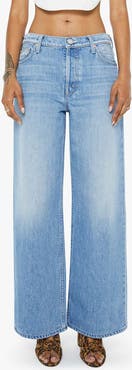 MOTHER Lil Rerun Zip Sneak High Waist Wide Leg Jeans