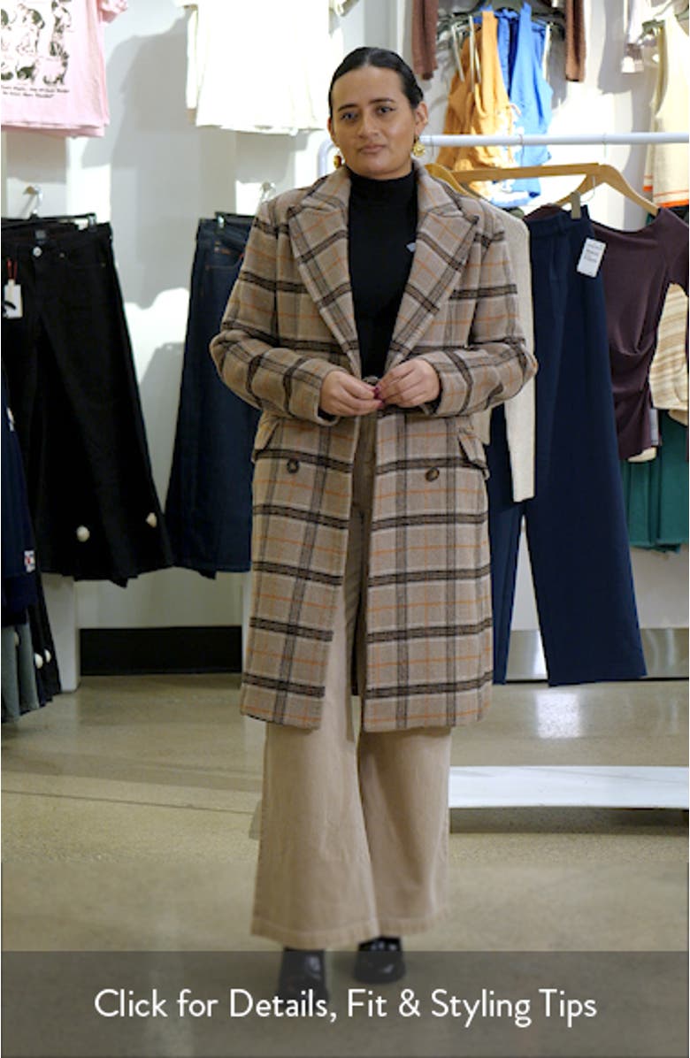 Plaid Double Breasted Coat, sales video thumbnail
