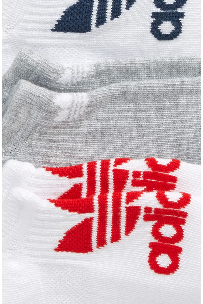 Originals Assorted 6-Pack No-Show Socks, Alternate, color, WHITE/ SCARLET HEATHER/ WHITE
