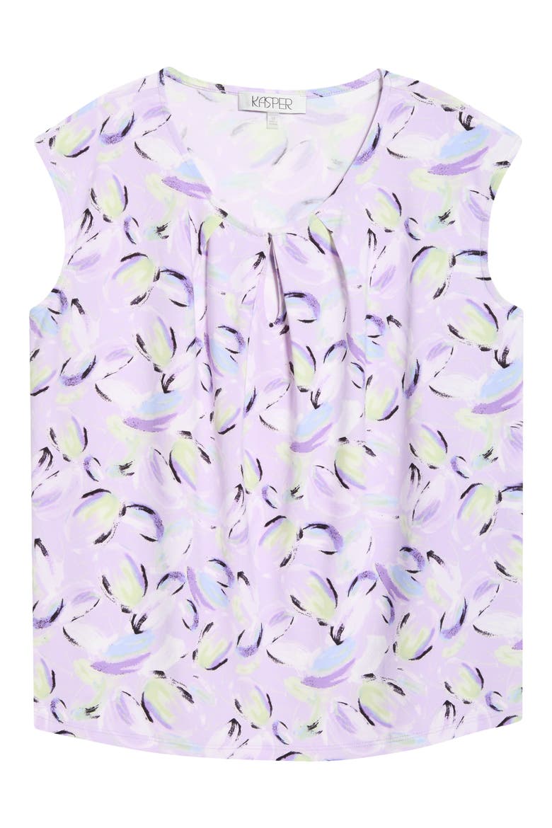 Print Cap Sleeve Top, Alternate, color, LAVNDR MIST