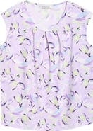 KASPER Print Cap Sleeve Top