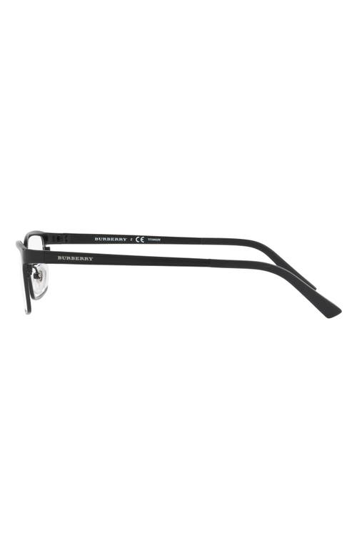 Burberry 56mm Rectangular Optical Glasses In Black