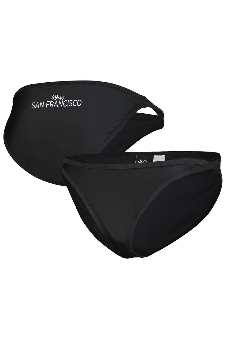 Women's G-III 4Her by Carl Banks Black San Francisco 49ers Hall of Fame Bikini Bottom, Alternate, color, Black