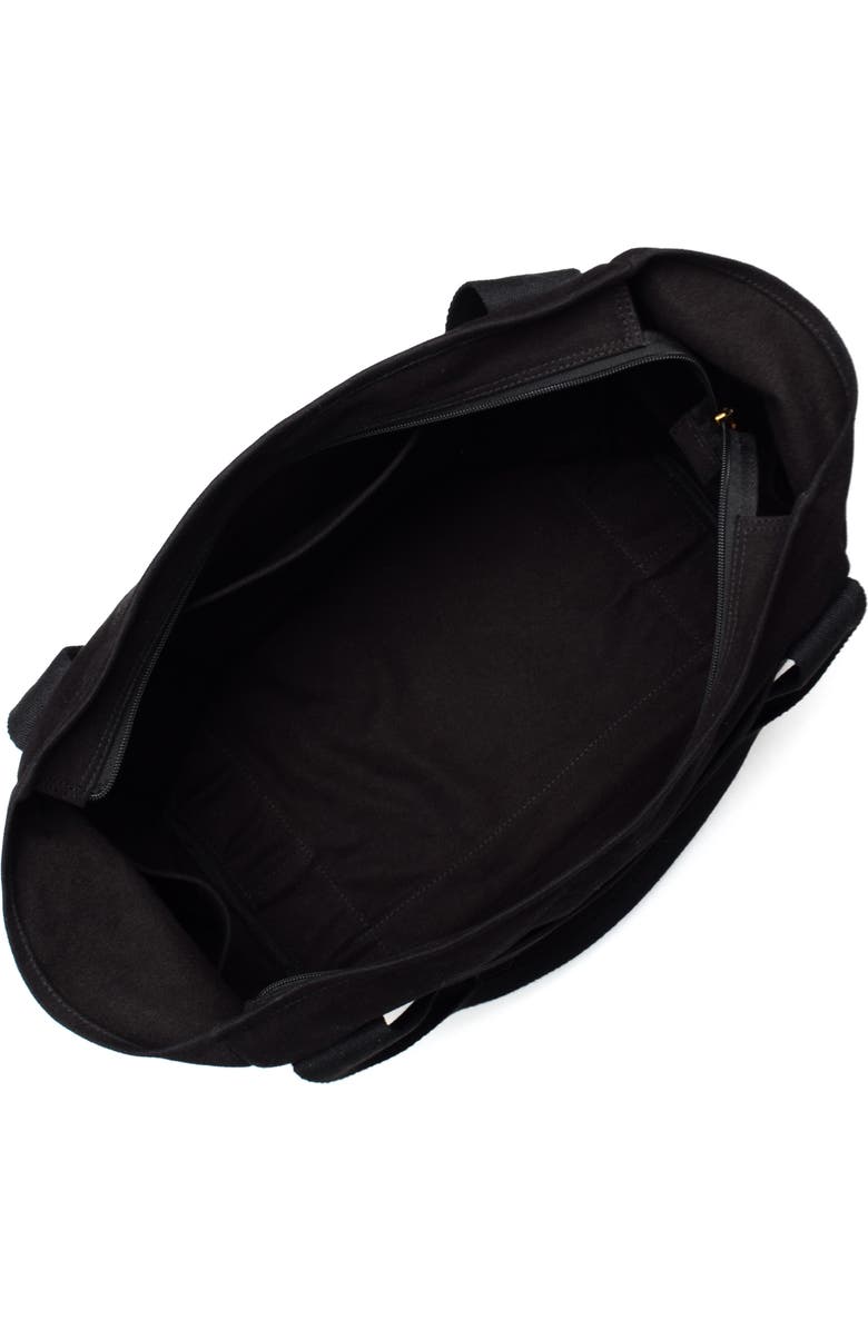 New Amsterdam Leatherworks Liliana Large Canvas Tote Bag, Alternate, color, Black