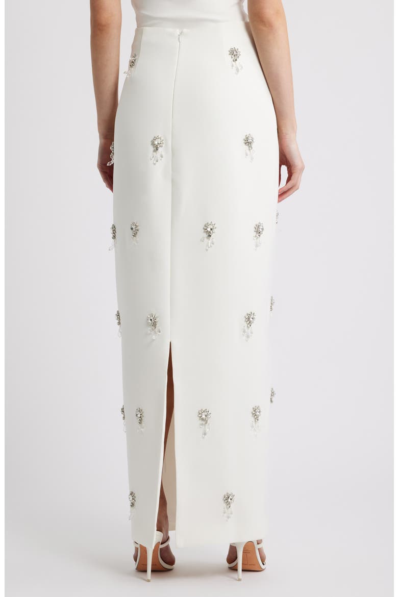 The Ultimate Muse Crystal Maxi Skirt, Alternate, color, WHITE