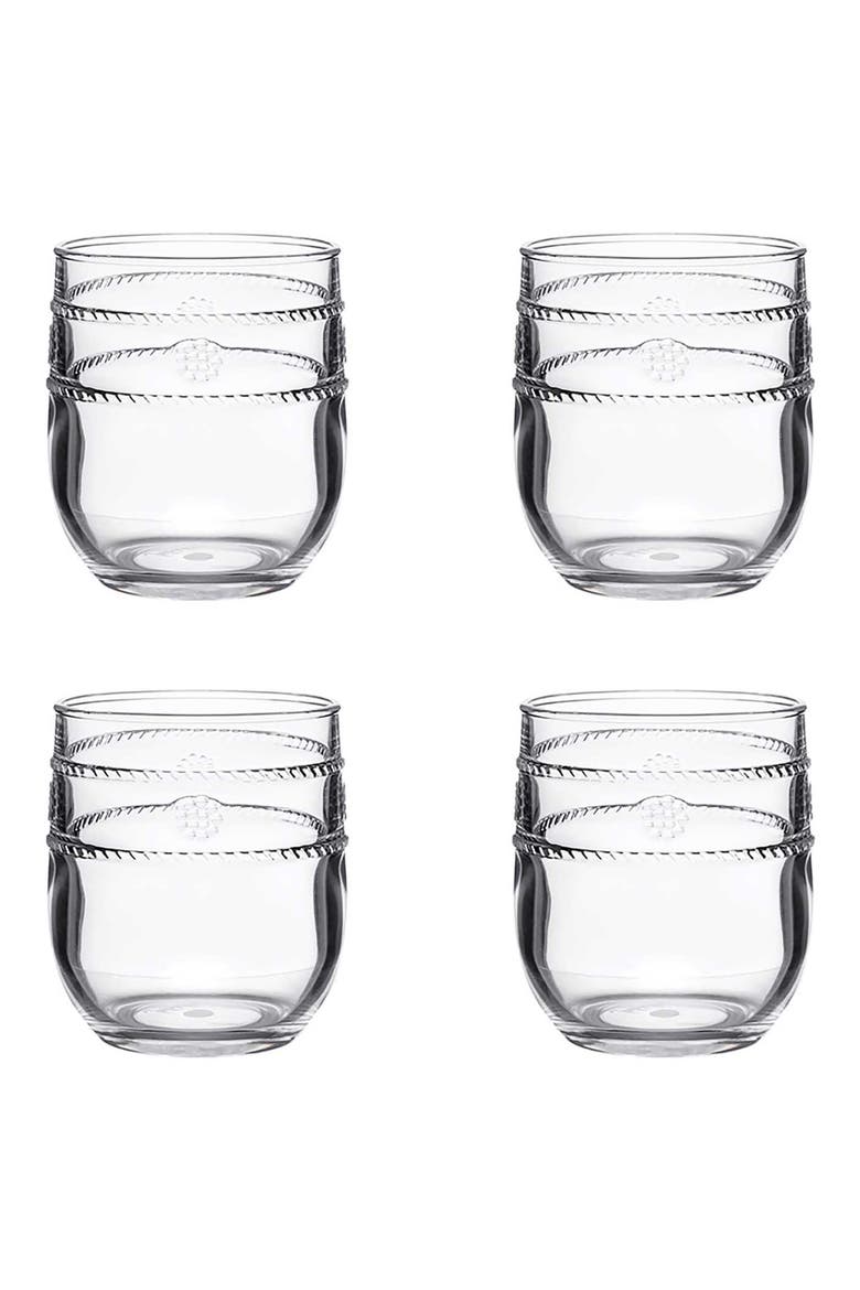 Isabella Set of 4 Acrylic Small Tumblers, Main, color, CLEAR