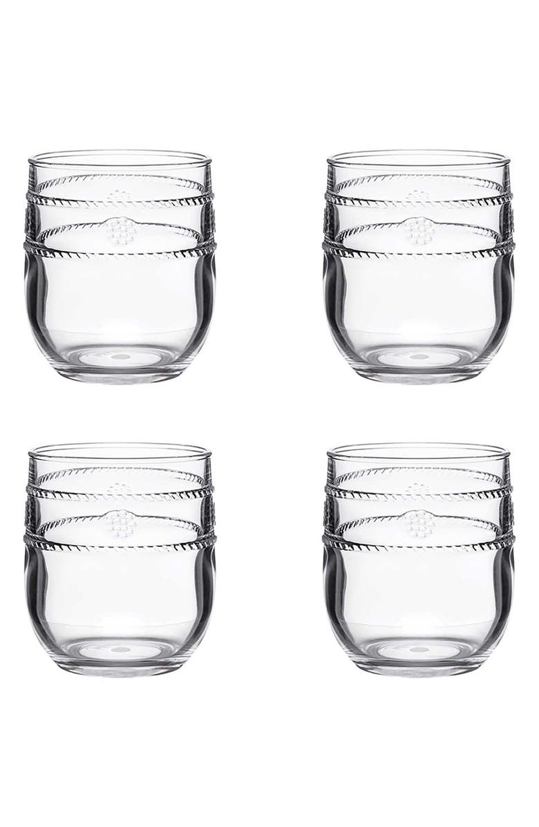 Juliska Isabella Set of 4 Acrylic Small Tumblers, Main, color, Clear