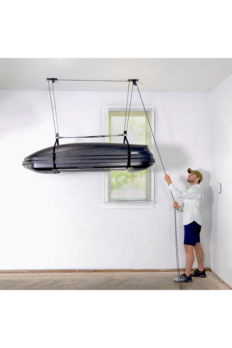 Cargo Box Hoist | Holds up to 150 lbs | Up to 14' Lift, Main, color, Black