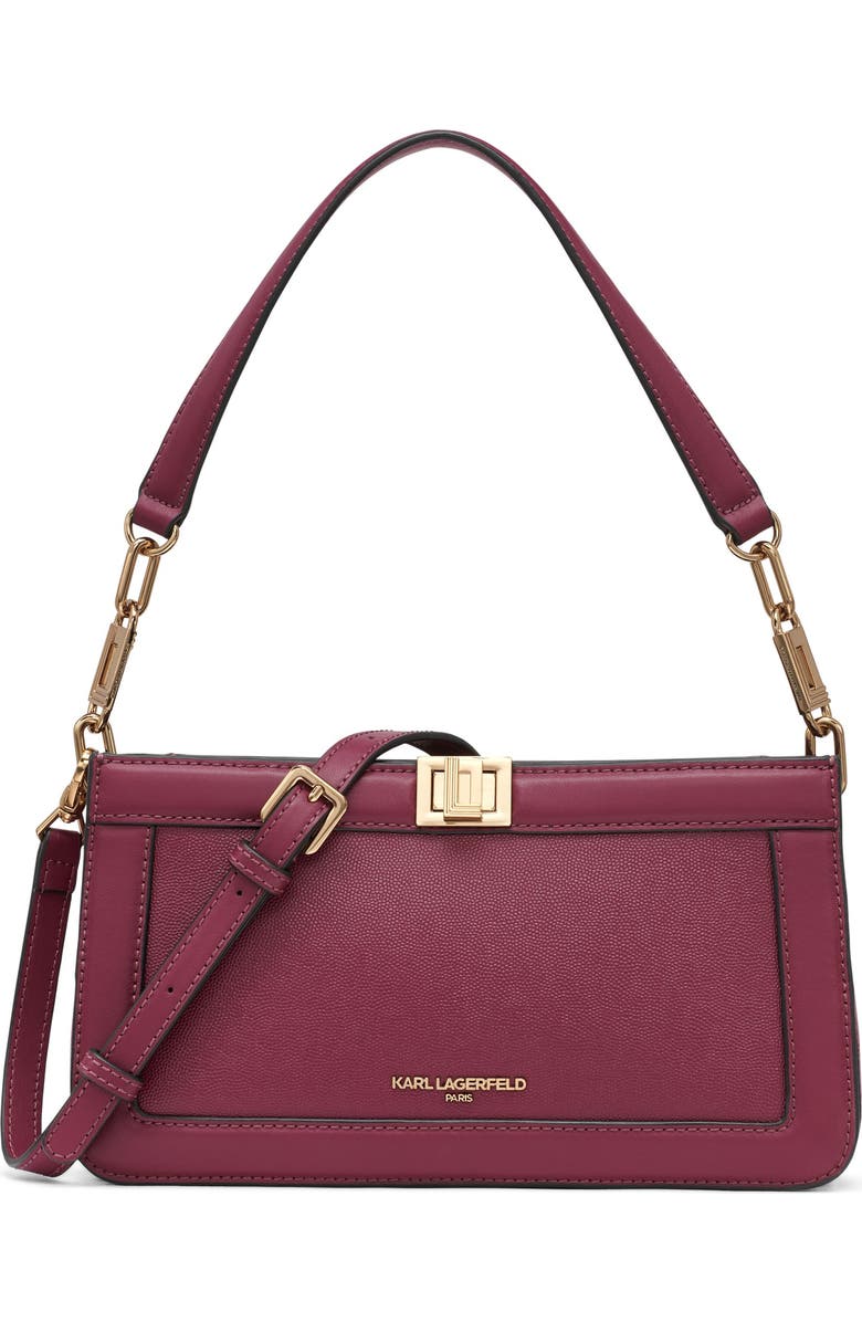 KARL LAGERFELD PARIS Ivette Shoulder, Main, color, Wine
