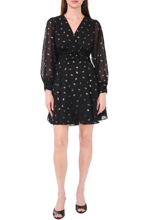 Long Sleeve Chiffon Minidress