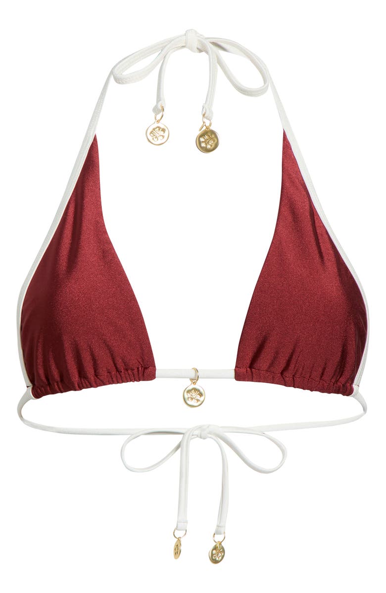 Kulani Kinis Halter Bikini Top, Alternate, color, Cinnamon Sugar
