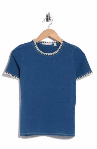 Scallop Trim Crewneck Tee