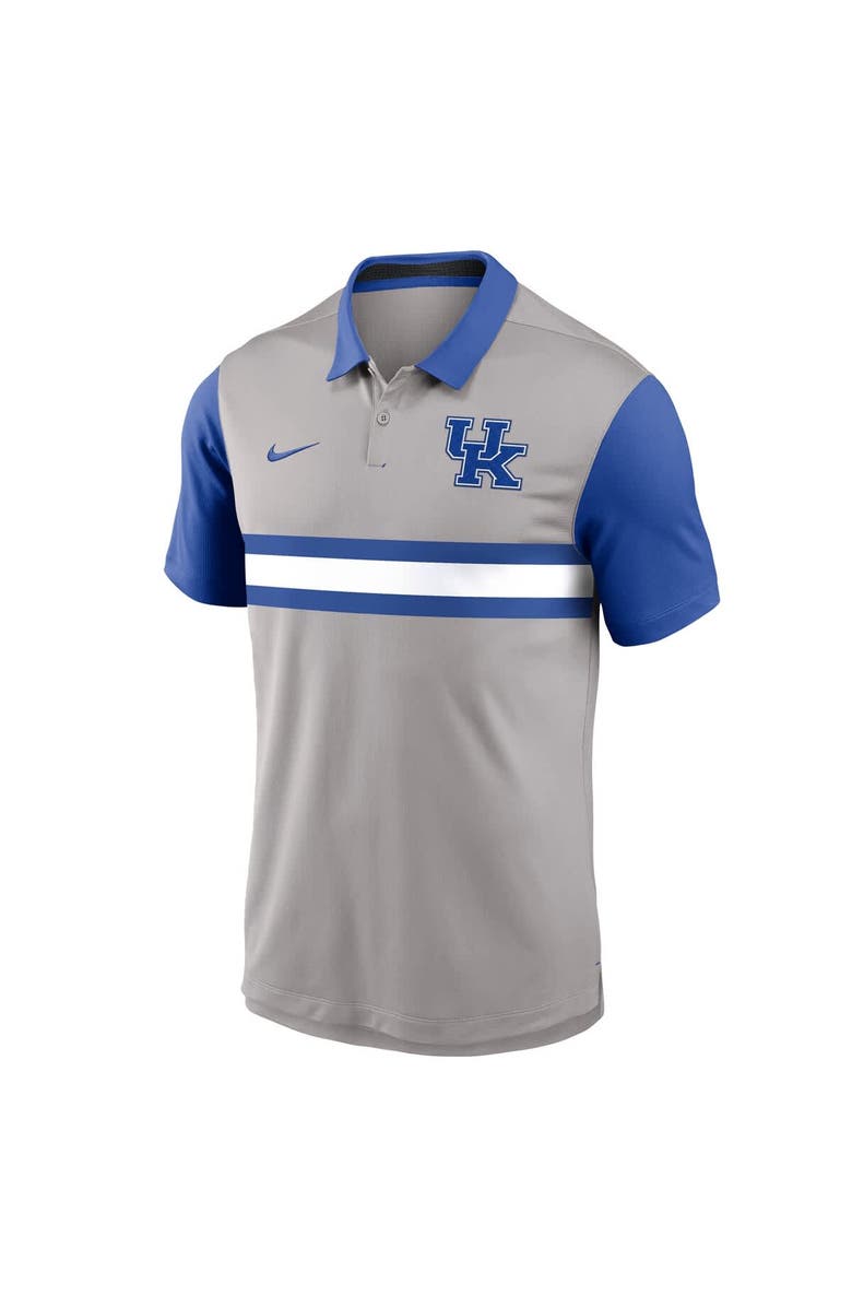 Nike Men's Nike Gray/Royal Kentucky Wildcats Vapor Performance Polo, Alternate, color, Gray