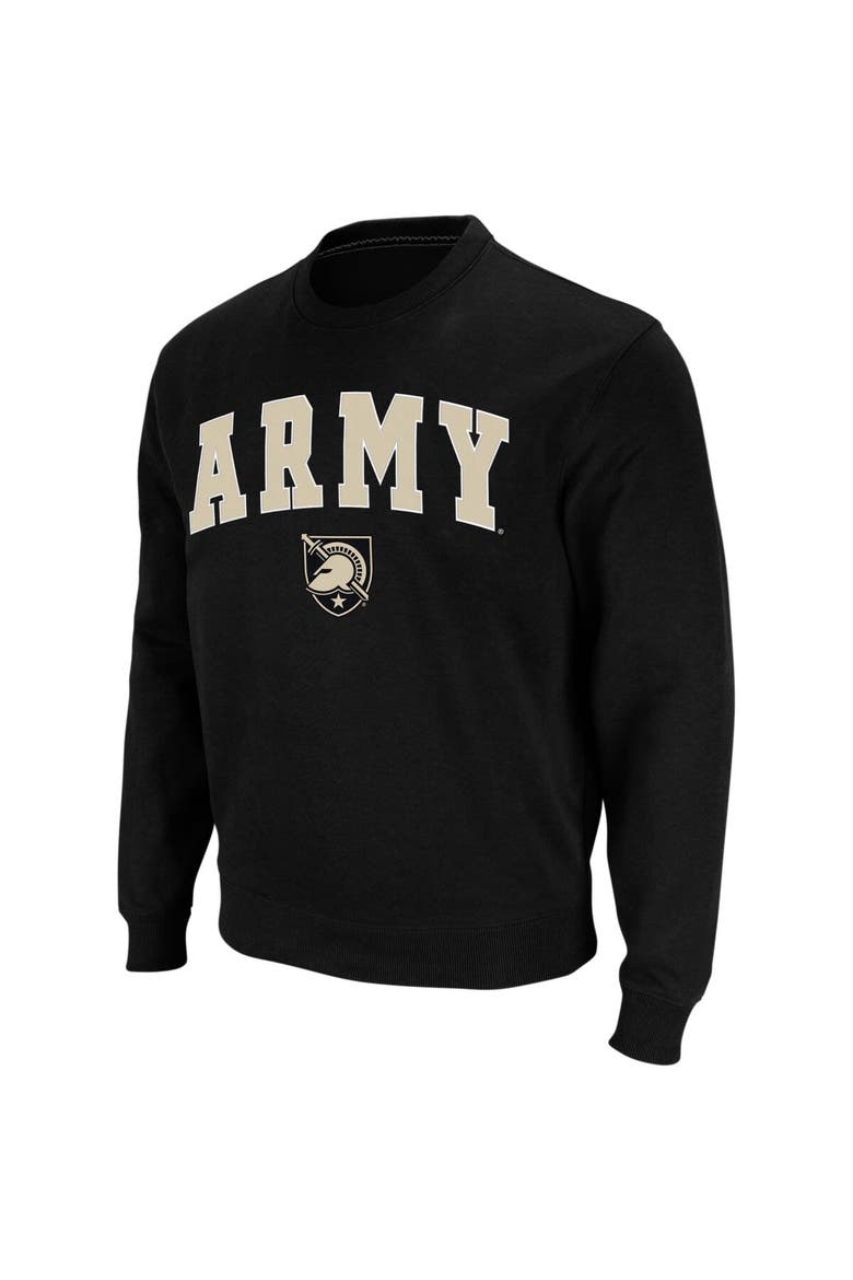Men's Colosseum Black Army Black Knights Arch & Logo Crew Neck Sweatshirt, Alternate, color, Black