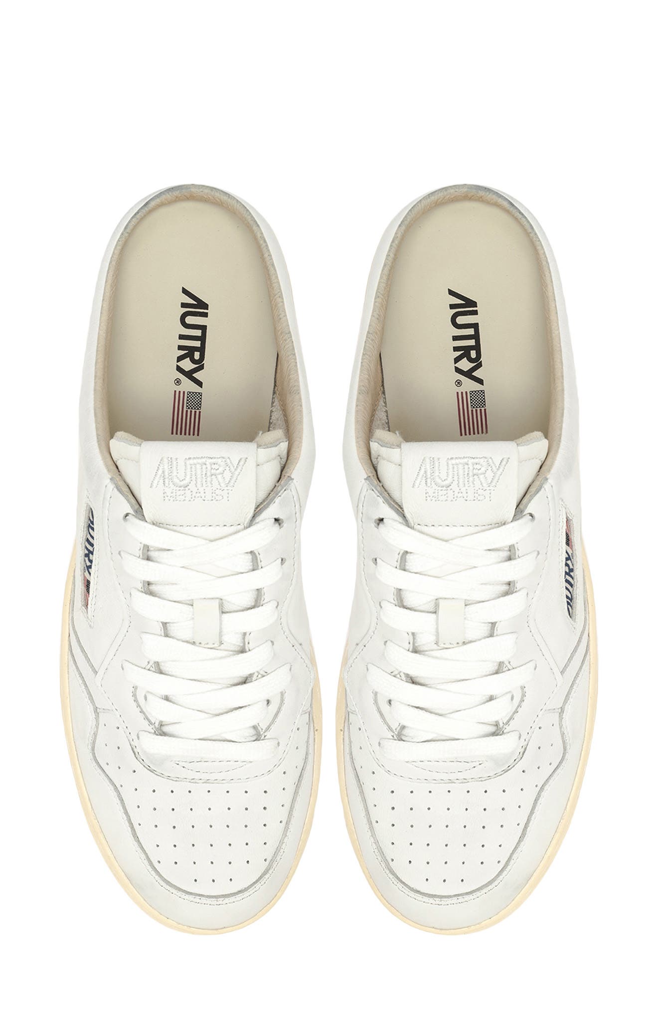 AUTRY Mule Low Sneaker, Alternate, color, Goat/ Goat White