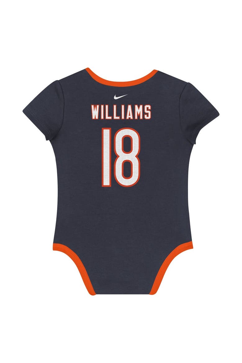 Newborn & Infant Nike Caleb Williams Chicago Bears Name & Number 3-Pack Bodysuit Set, Alternate, color, Navy