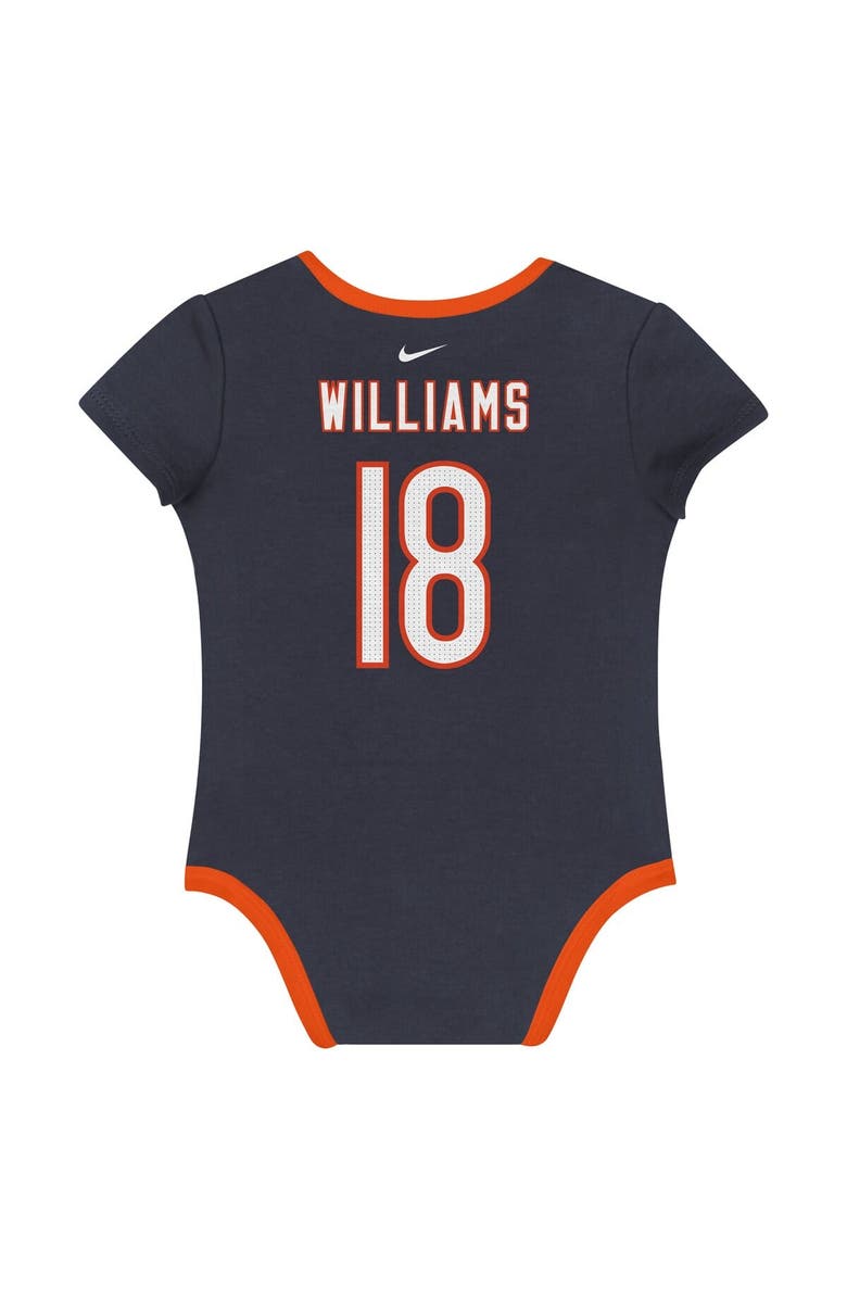 Nike Newborn & Infant Nike Caleb Williams Chicago Bears Name & Number 3-Pack Bodysuit Set, Alternate, color, Navy