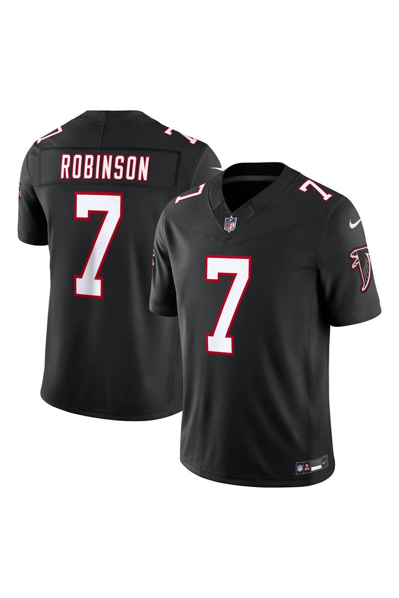 Men's Nike Bijan Robinson Black Atlanta Falcons Alternate Throwback Vapor F.U.S.E. Stitched Limited Jersey, Main, color, Black