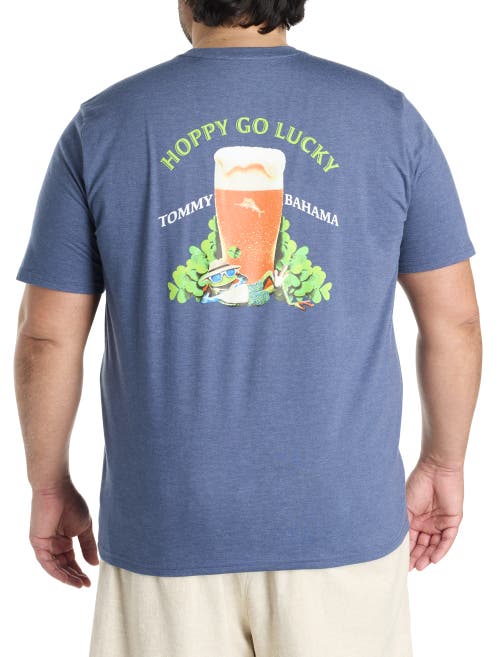 Tommy Bahama Big & Tall Happy Go Lucky Graphic Tee In Navy Heather