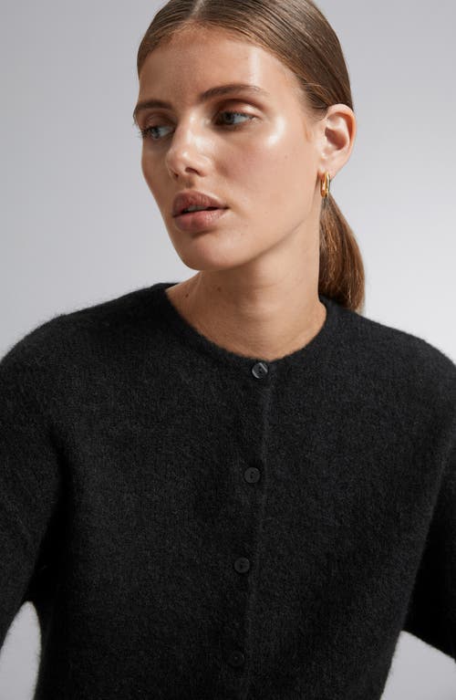 & Other Stories Alpaca Blend Cardigan In Black