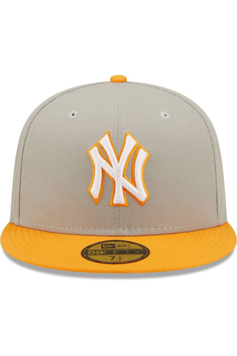 Men's New Era Gray/Orange New York Yankees 2009 World Series Cooperstown Collection Undervisor 59FIFTY Fitted Hat, Alternate, color, Gray