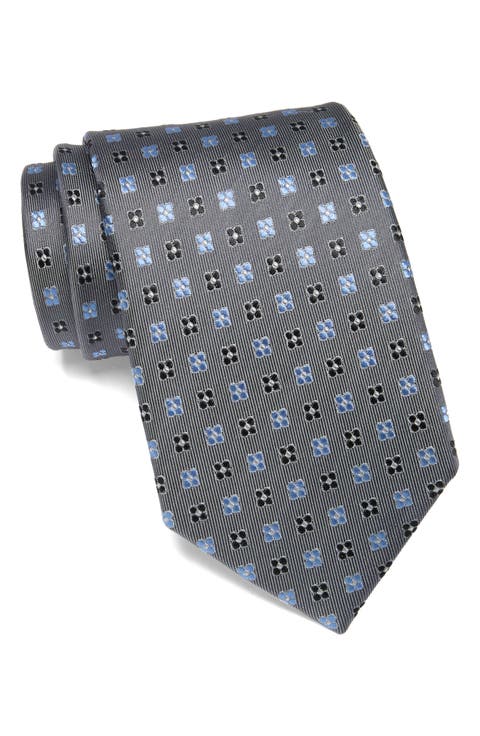 Small Medallion Silk Tie