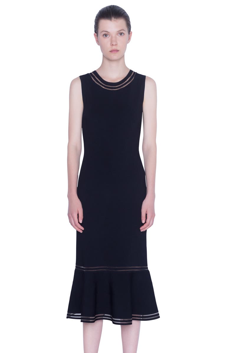 Akris punto Illusion Stripe Sleeveless Midi Dress, Alternate, color, 