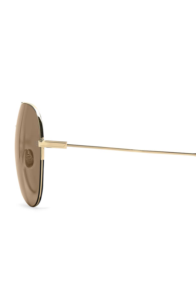 Victoria Beckham Pilot 62mm Aviator Sunglasses, Alternate, color, Gold Blue/ Brown