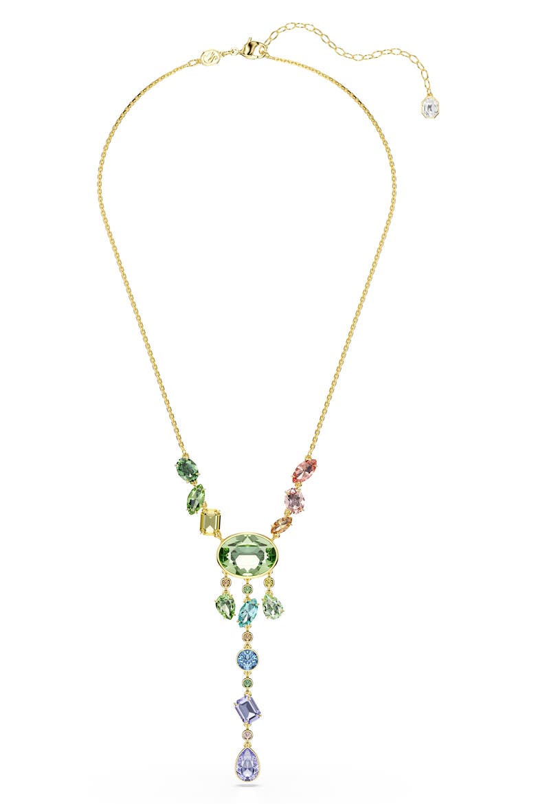 Gema Crystal Y-Necklace, Alternate, color, GOLD/ MULTI